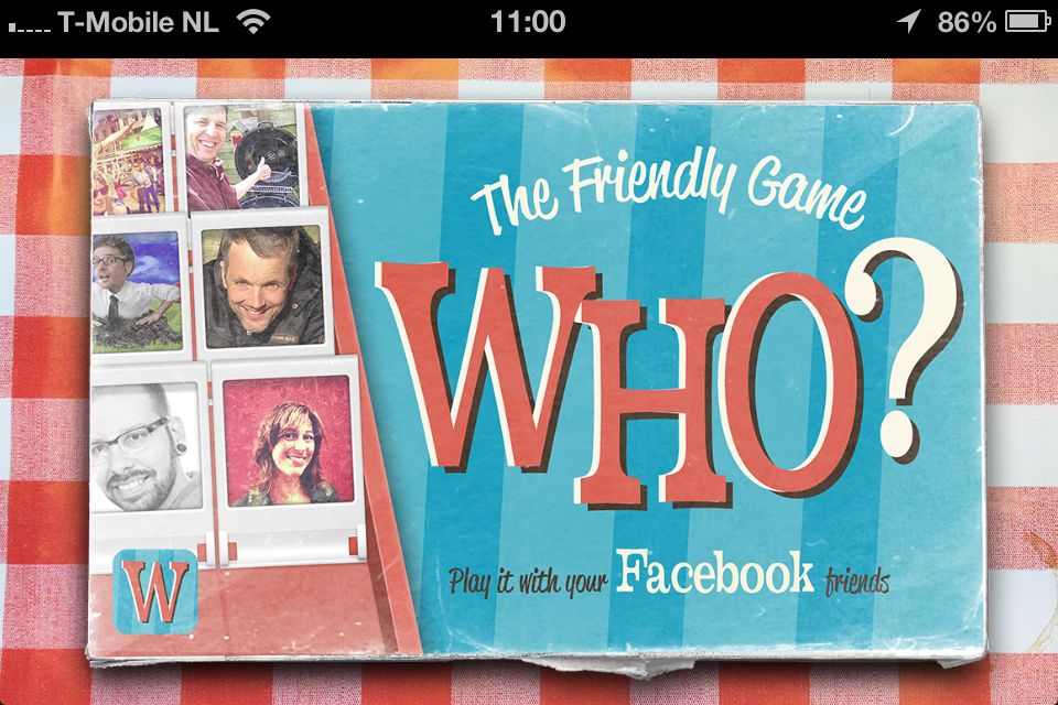 Startscherm Who? the Game