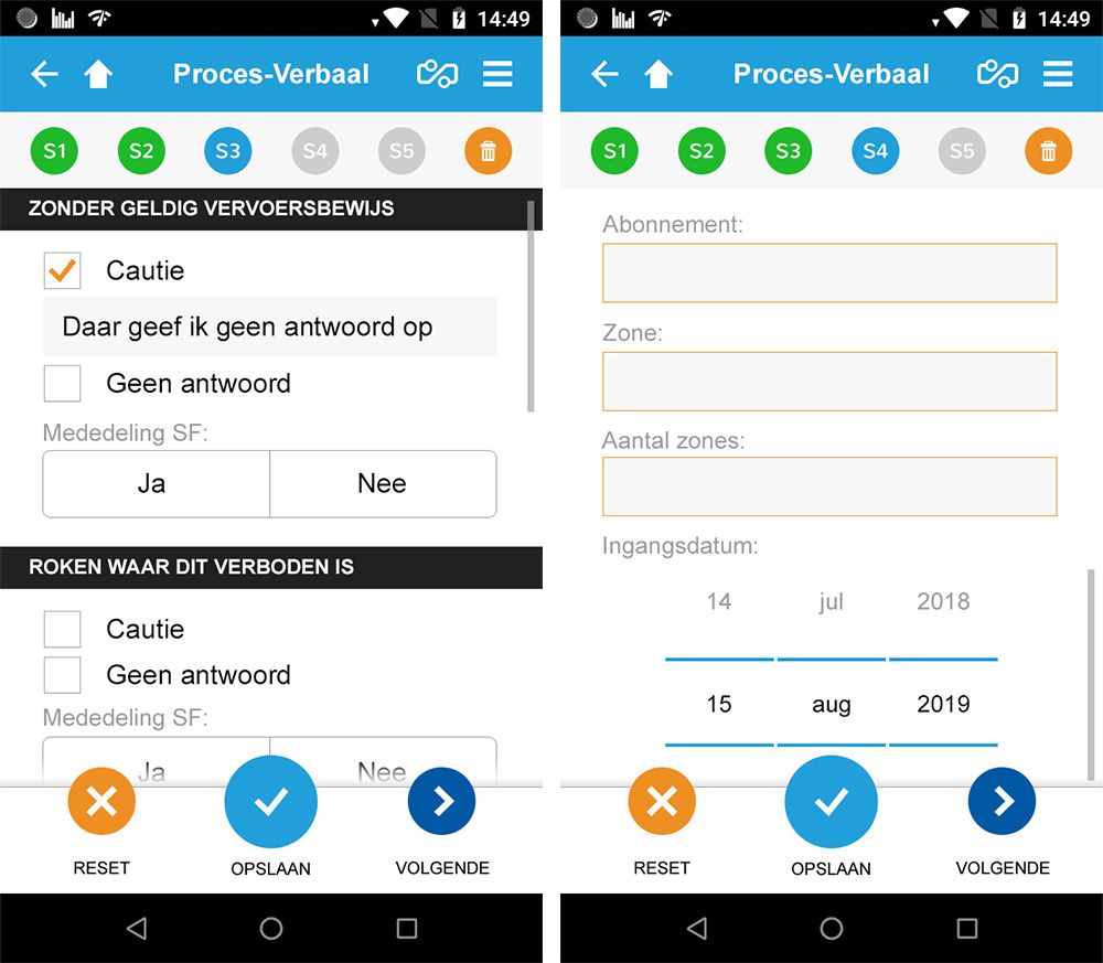 voorbeeldpagina GVB app