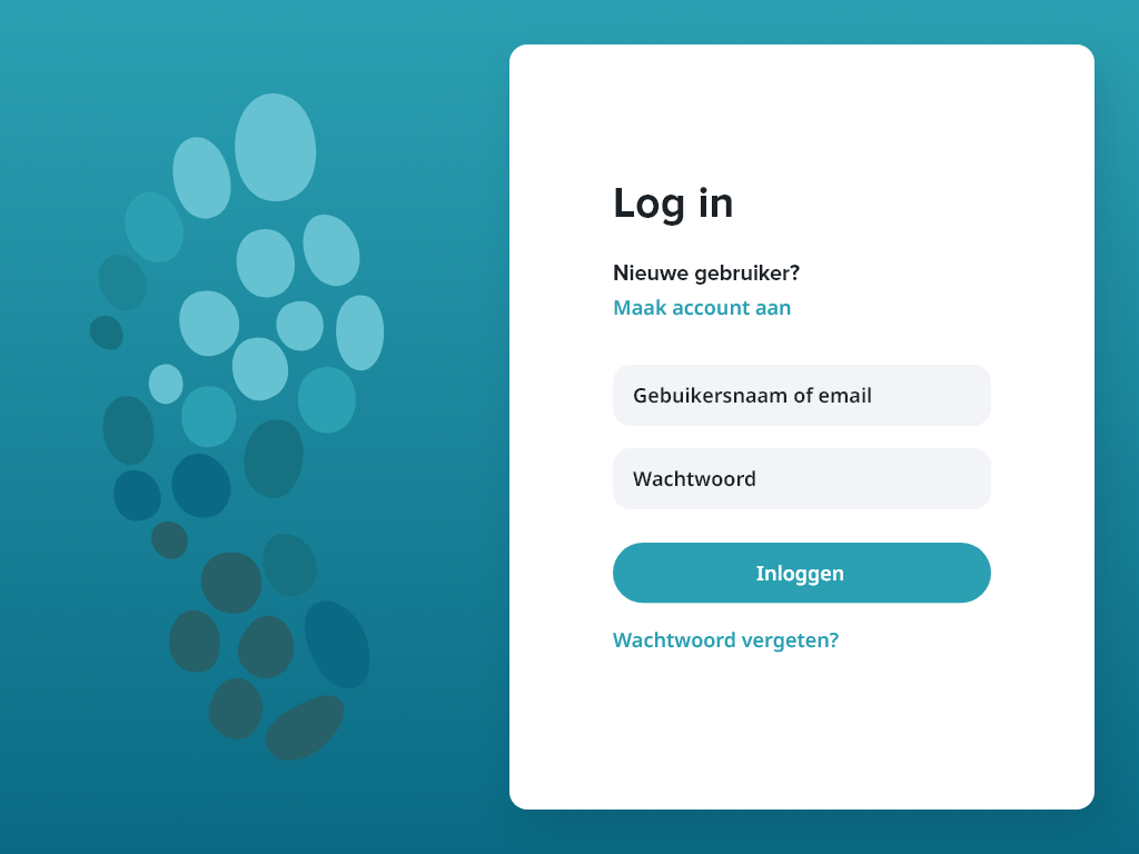 Body Balancer app - loginscherm