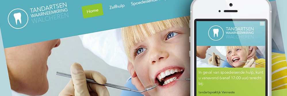 Tandartsen Waarneemkring - Responsive website met uitgebreid back-office