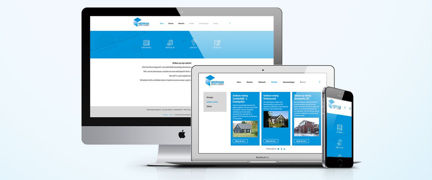 Weertman Bouwmanagement - Nieuwe responsive website