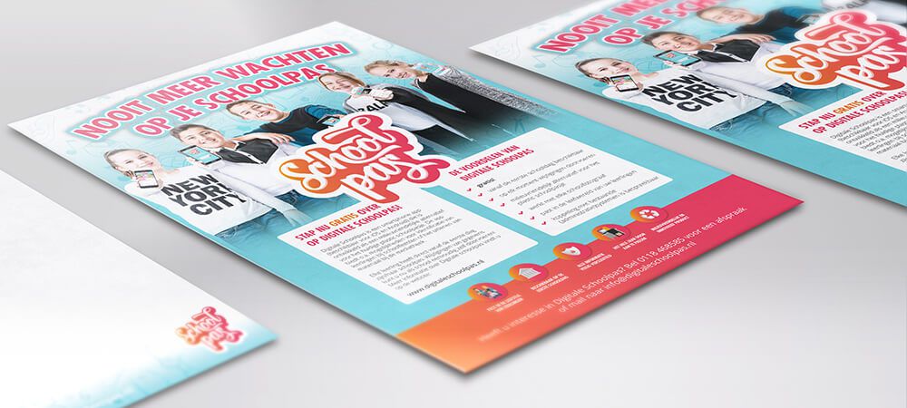 Digitale Schoolpas - Flyers voor scholen