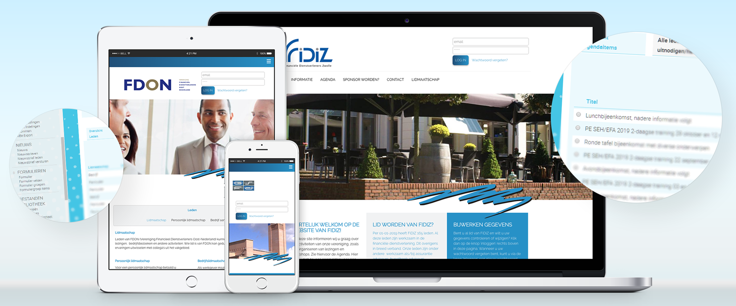 Assurantieclubs - website en administratiesysteem