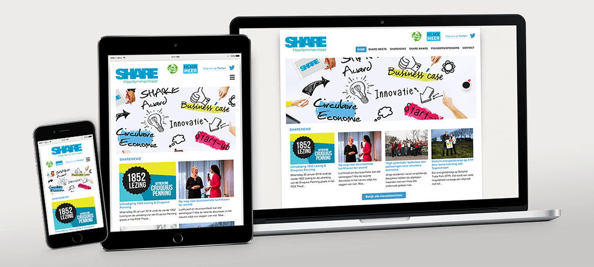SHARE Haarlemmermeer - Nieuwe responsive website