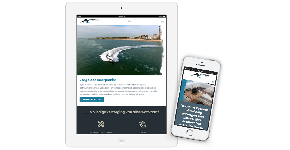 Boatcare Zeeland homepage